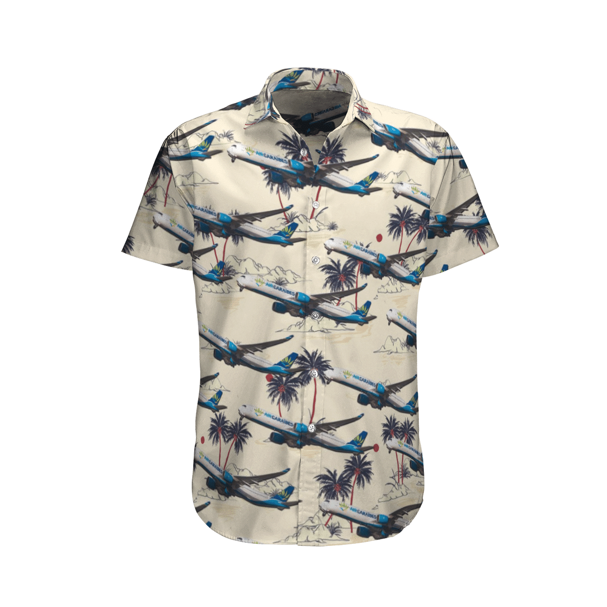 French Air Caraibes Airbus A350-1041 Hawaiian Shirt 6 French Air Caraibes Airbus A350-1041 Hawaiian Shirt word2