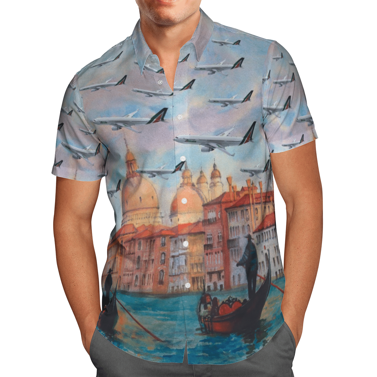 Alitalia Boeing 777-200ER Hawaiian Shirt 2 Alitalia Boeing 777-200ER Hawaiian Shirt word3