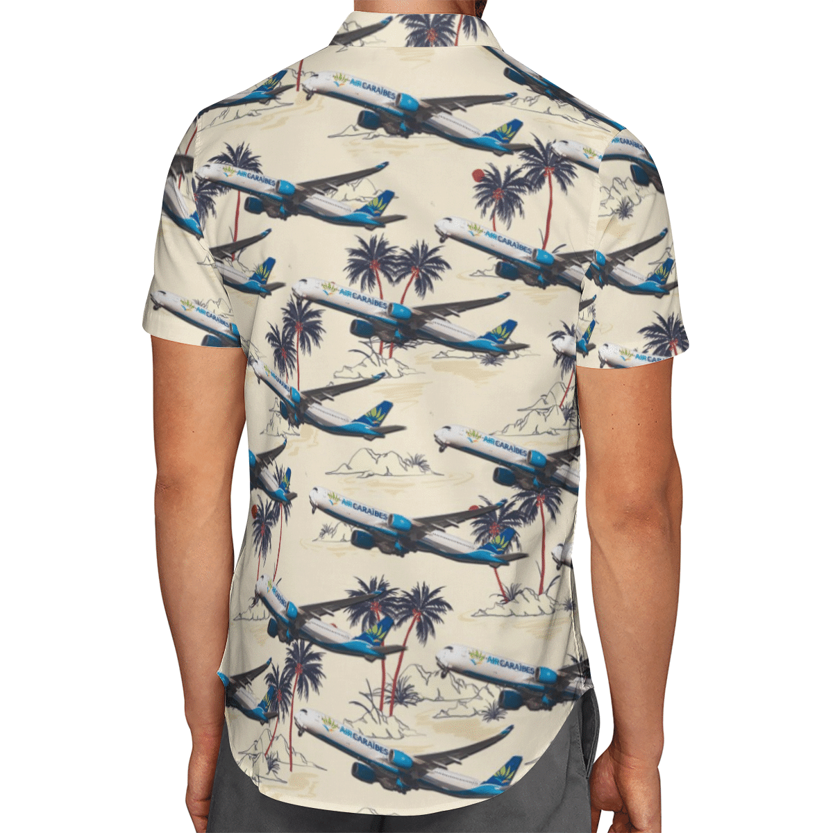 French Air Caraibes Airbus A350-1041 Hawaiian Shirt 3 French Air Caraibes Airbus A350-1041 Hawaiian Shirt word1