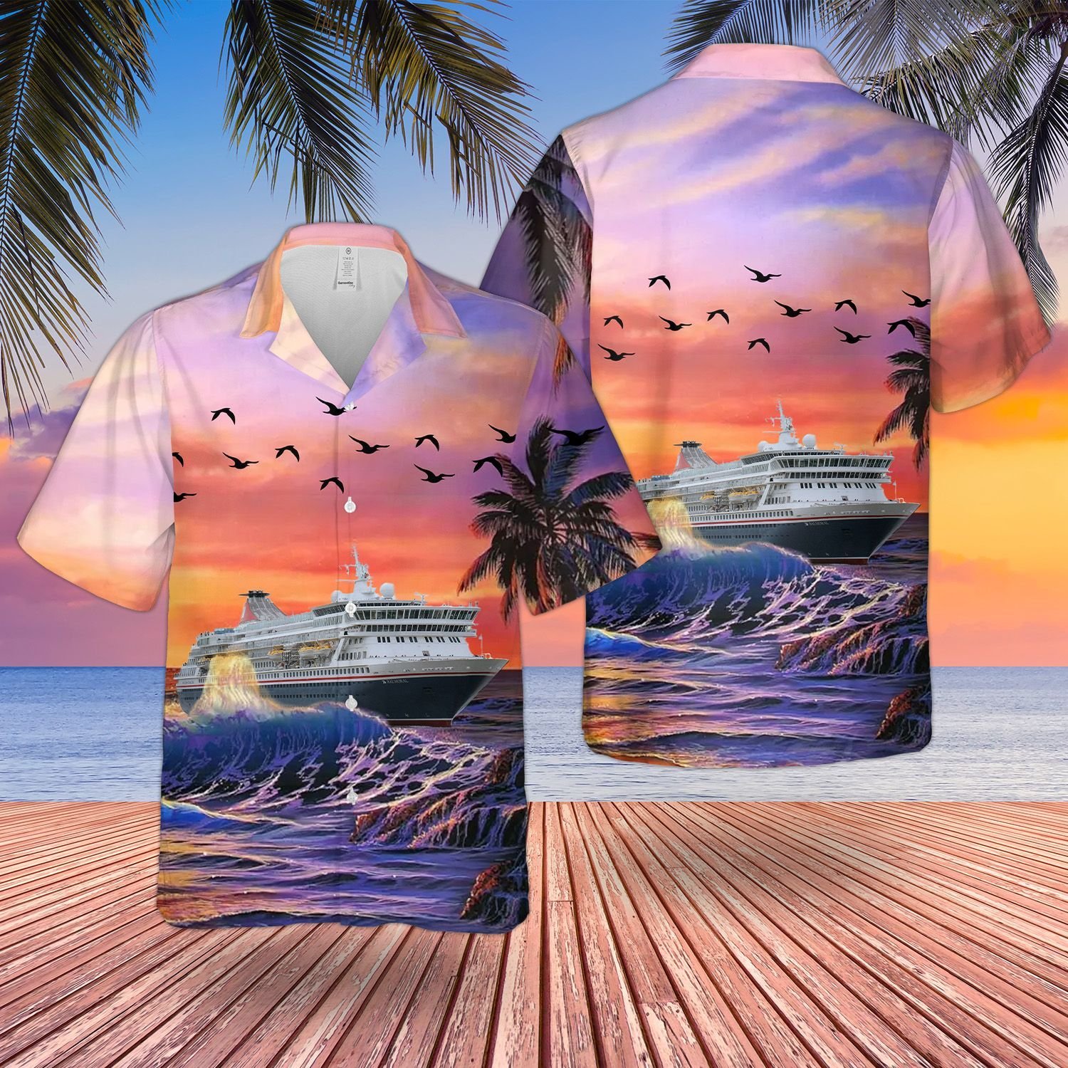 Fred. Olsen Cruise Lines MV Balmoral Hawaiian Shirt word1