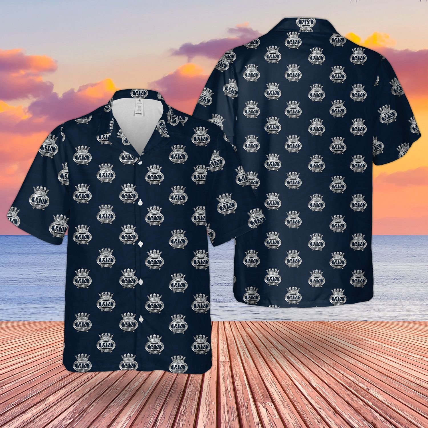 British Merchant Navy Hawaiian Shirt word2