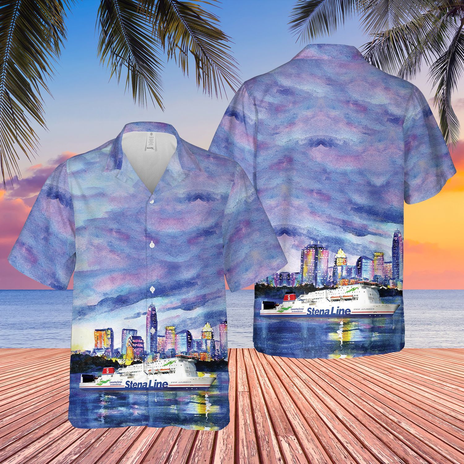 Stena Line Jutlandica Hawaiian Shirt word1