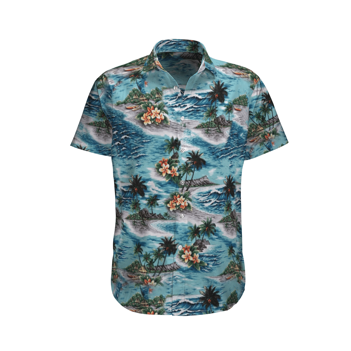 Summer Beach Ocean Hawaiian Shirt, Short