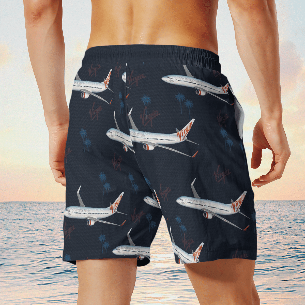 Virgin Australia Airlines Orange Hawaiian Shirt, Short 10 Virgin Australia Airlines Orange Hawaiian Shirt, Short word1