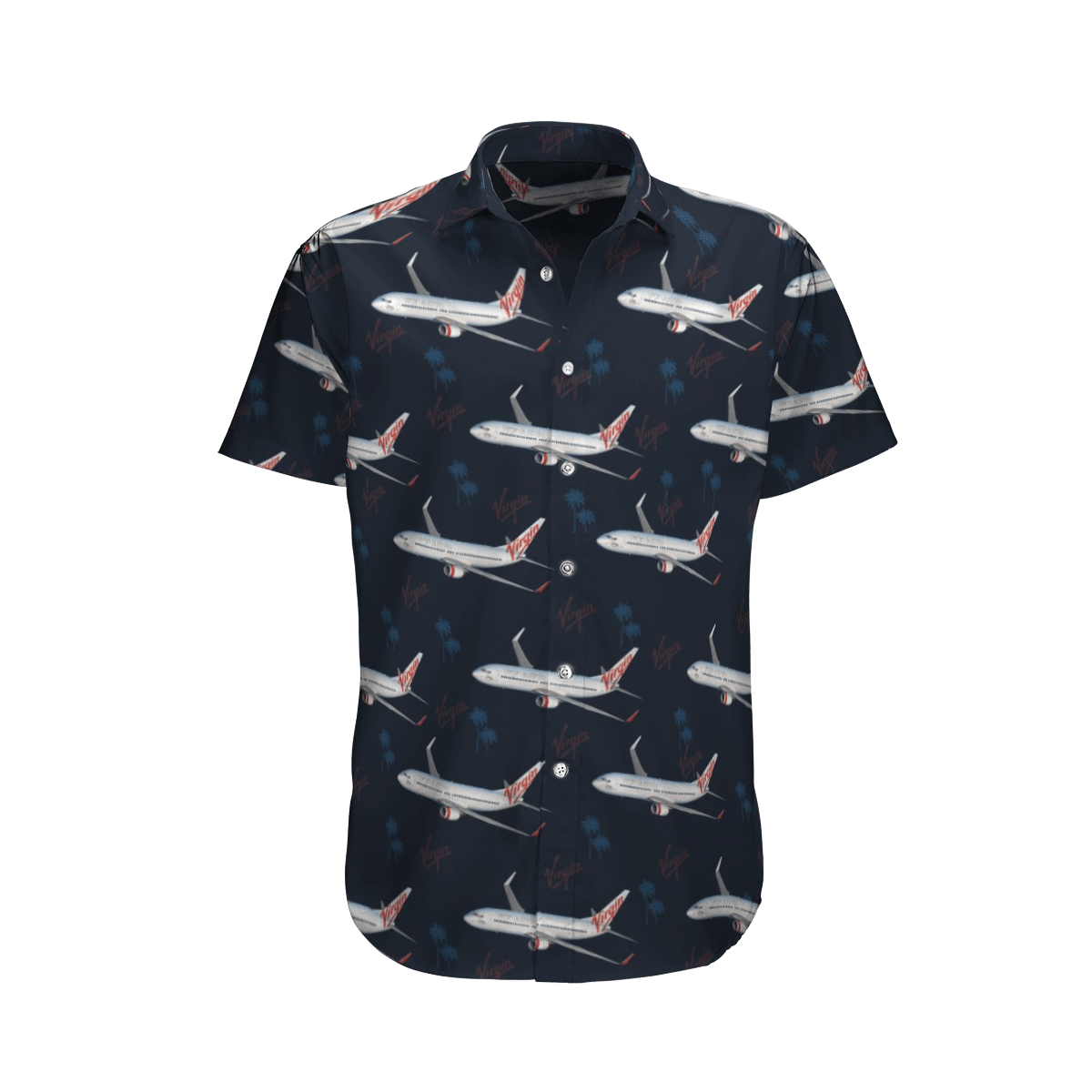 Virgin Australia Airlines Orange Hawaiian Shirt, Short word2