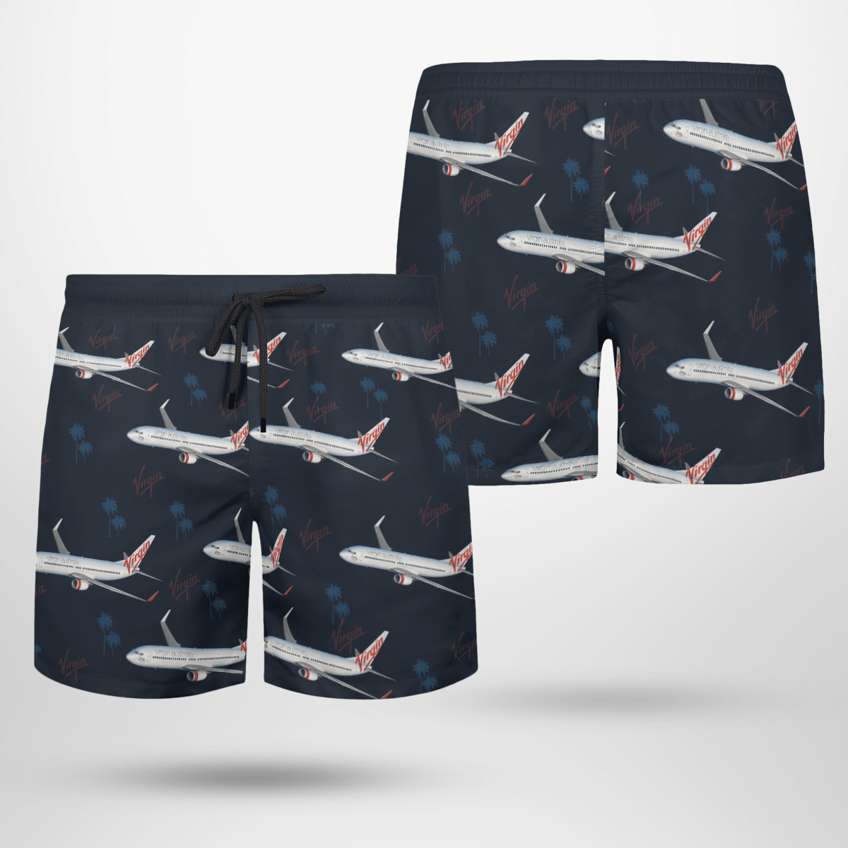 Virgin Australia Airlines Orange Hawaiian Shirt, Short 4 Virgin Australia Airlines Orange Hawaiian Shirt, Short word1