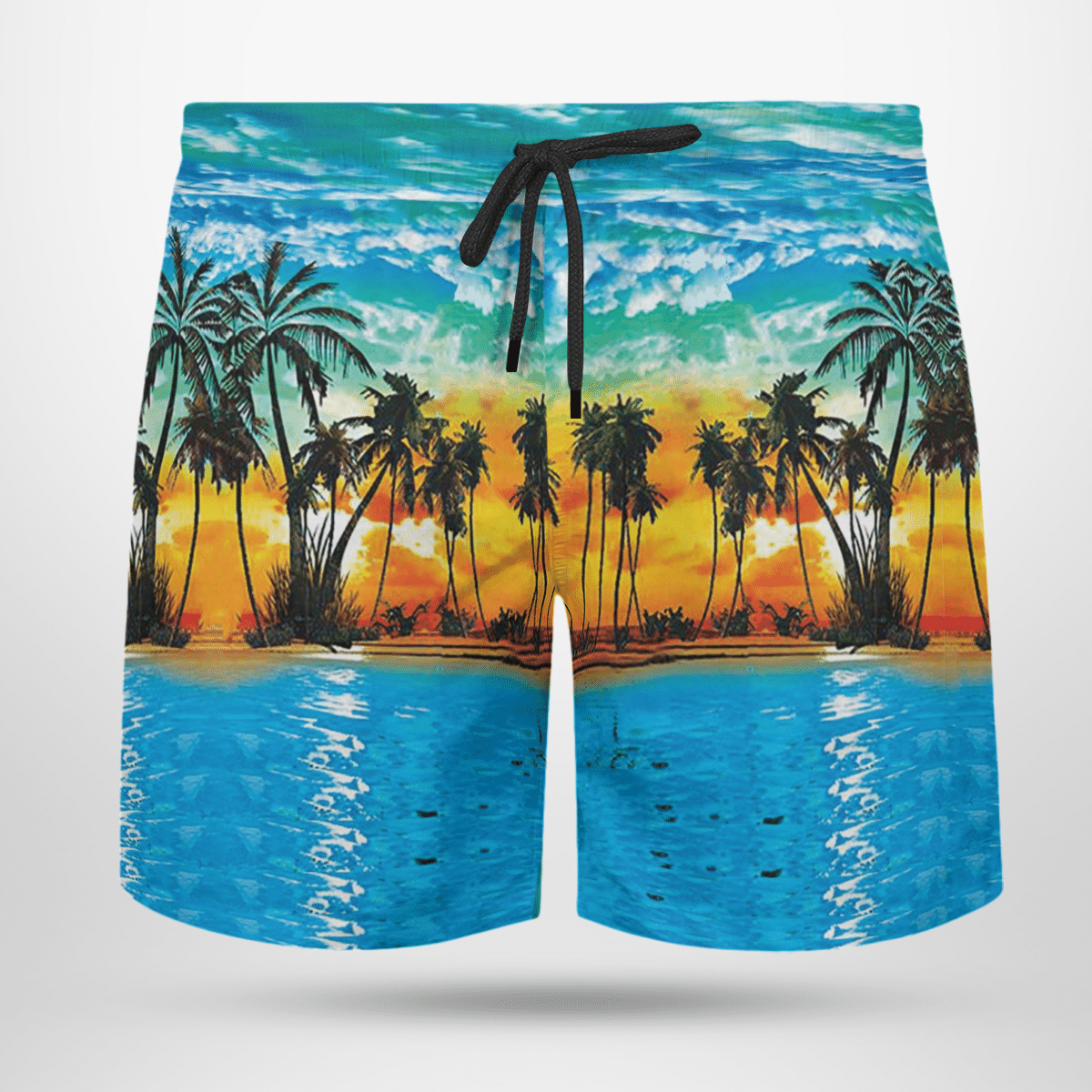 Summer Beach Blue Hawaiian Shirt, Short 9 Summer Beach Blue Hawaiian Shirt, Short word3