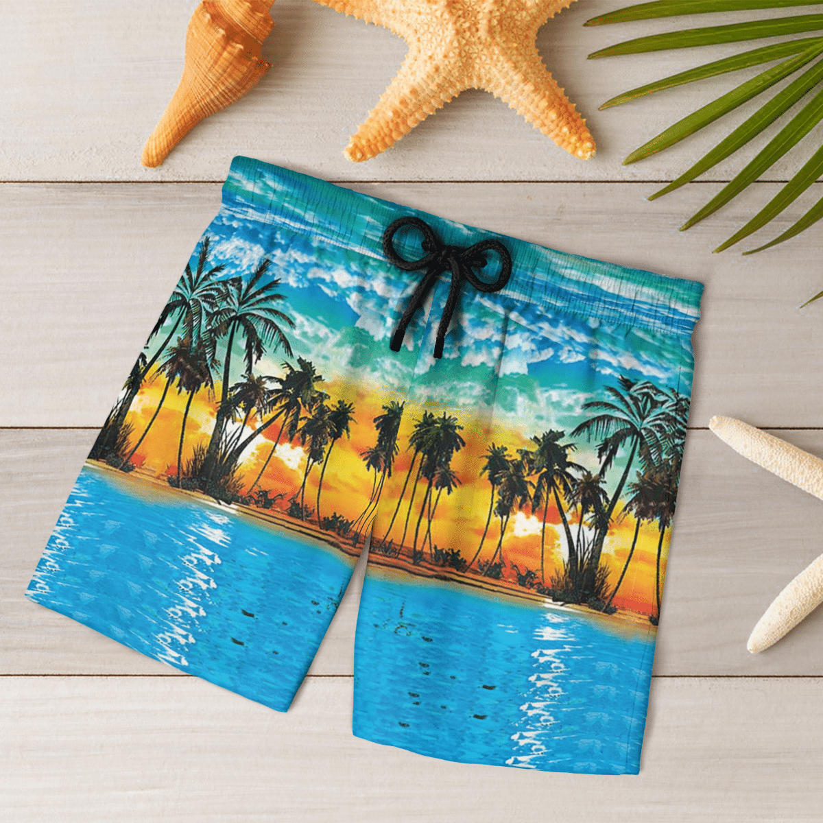 Summer Beach Blue Hawaiian Shirt, Short 7 Summer Beach Blue Hawaiian Shirt, Short word3