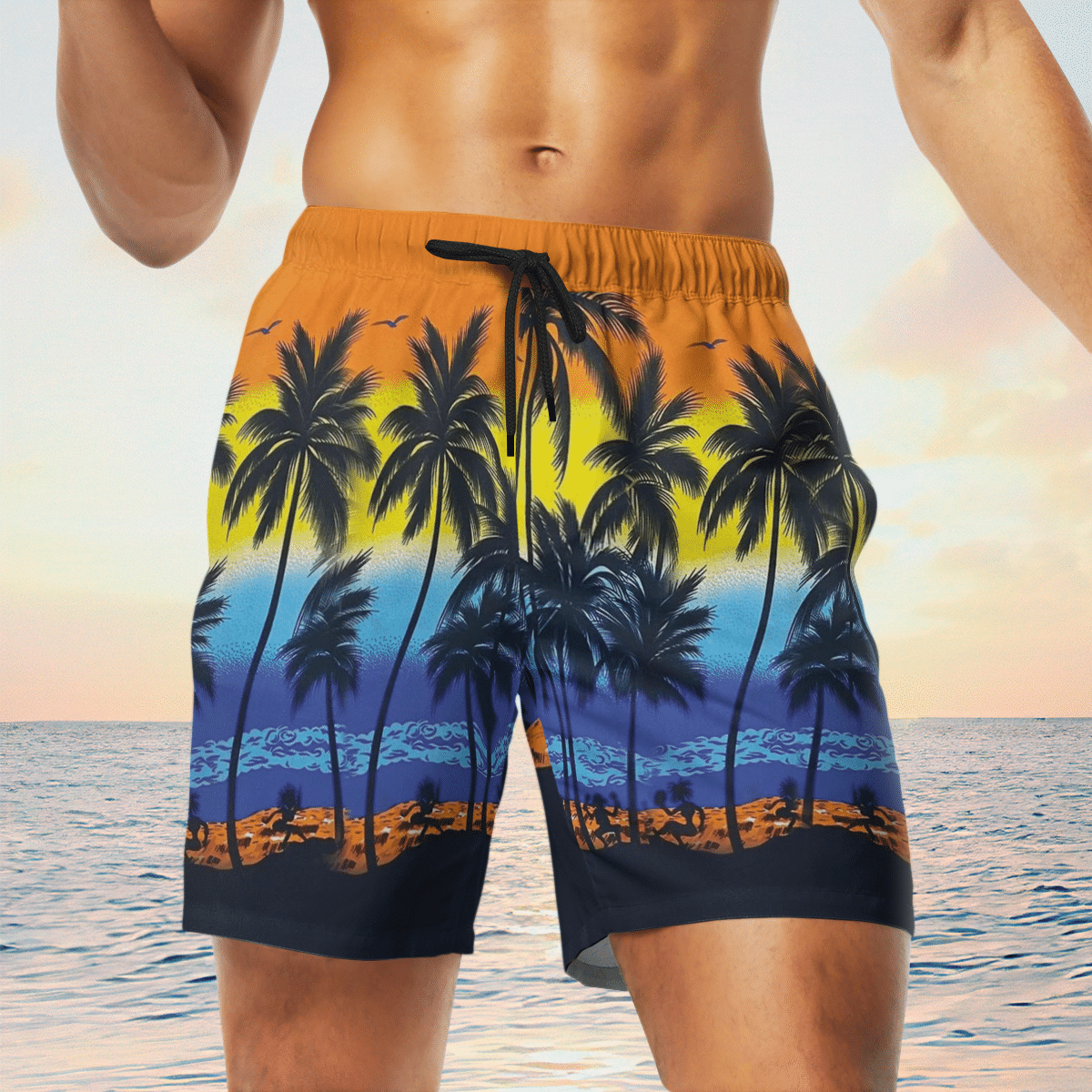 Summer Beach Sunset Hawaiian Shirt, Short 6 Summer Beach Sunset Hawaiian Shirt, Short word2
