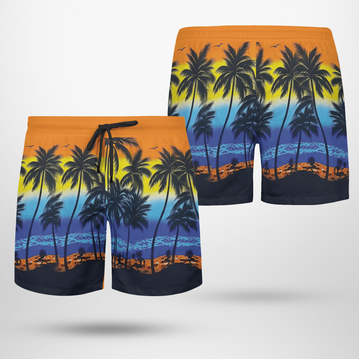 Summer Beach Sunset Hawaiian Shirt, Short 4 Summer Beach Sunset Hawaiian Shirt, Short word2