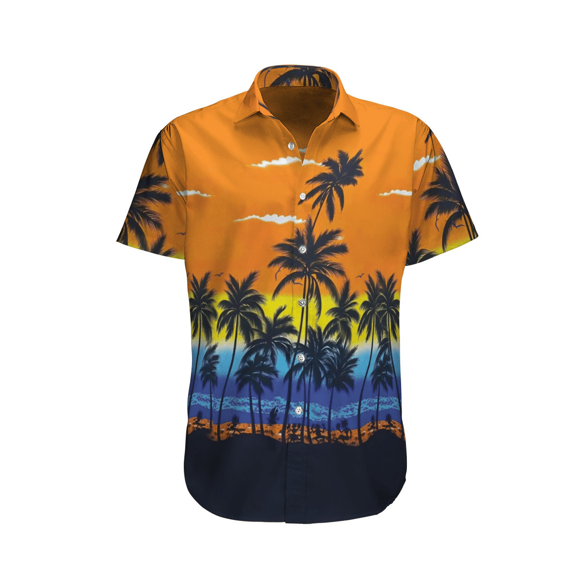 Summer Beach Sunset Hawaiian Shirt, Short 1 Summer Beach Sunset Hawaiian Shirt, Short word2