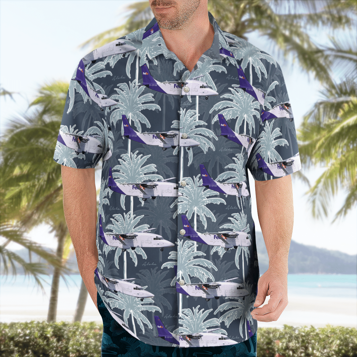 FedEx Short 360-300 Hawaiian Shirt 4 FedEx Short 360-300 Hawaiian Shirt word3