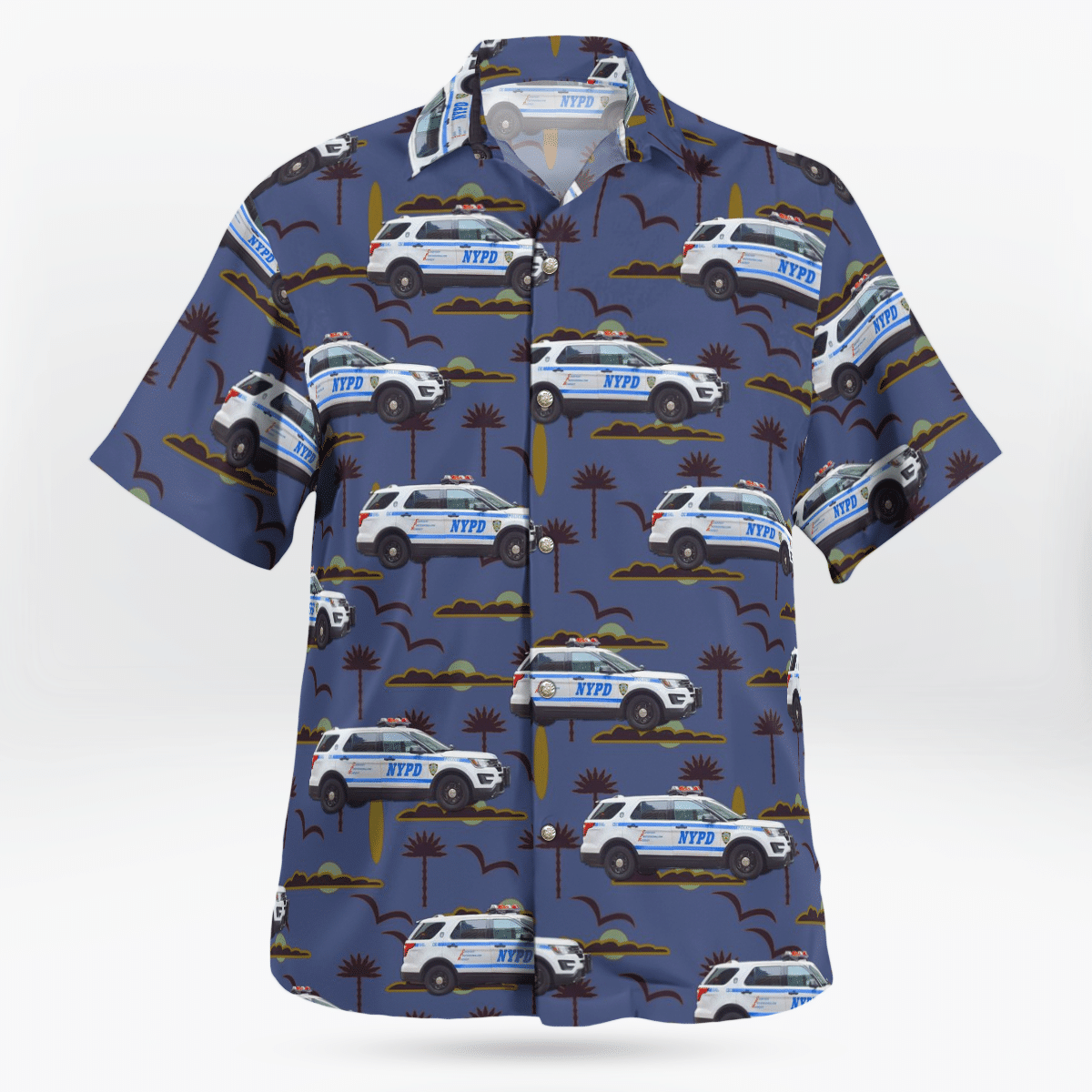 New York City Police Department NYPD Ford Explorer Special Service Vehicle Hawaiian Shirt 3 New York City Police Department NYPD Ford Explorer Special Service Vehicle Hawaiian Shirt word3