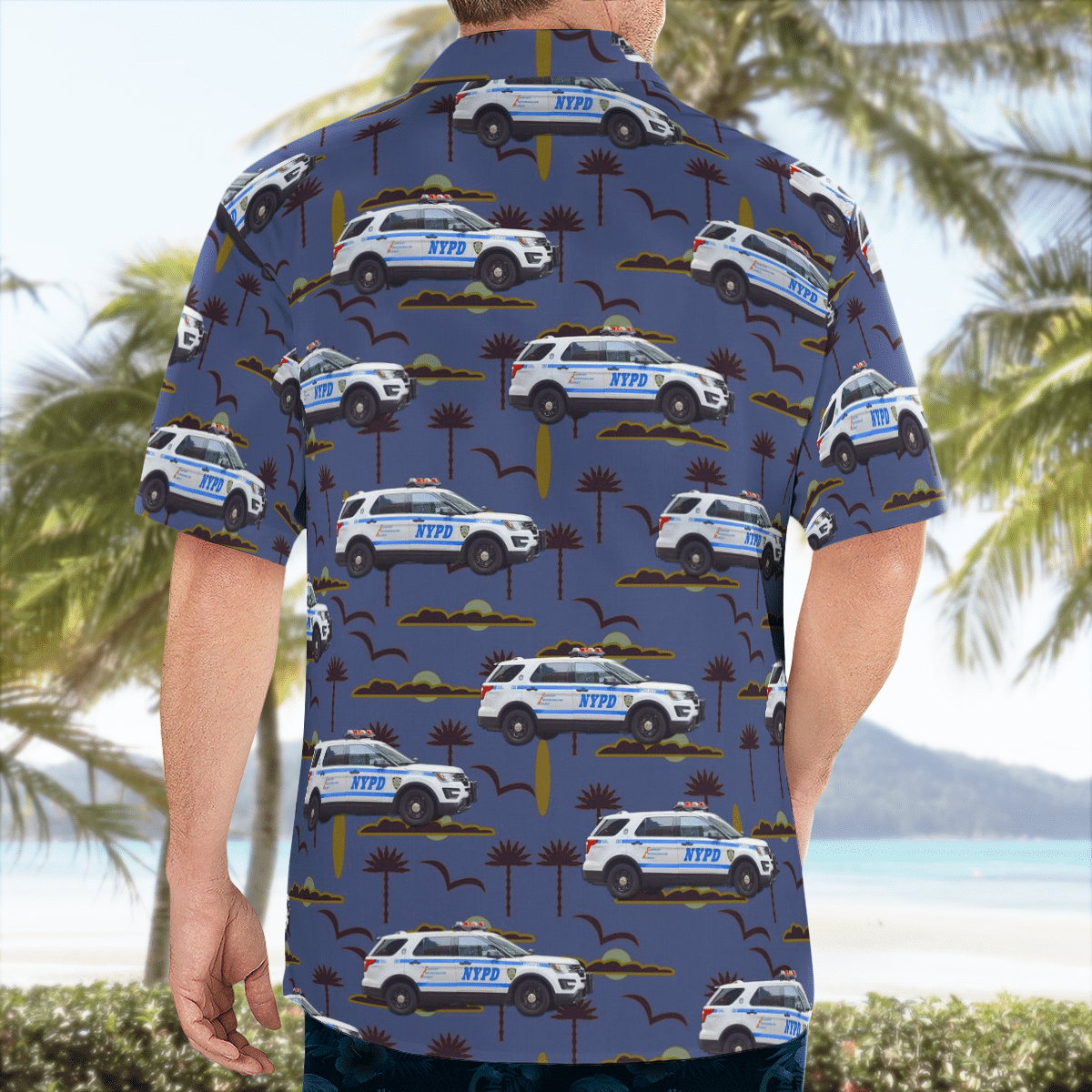 New York City Police Department NYPD Ford Explorer Special Service Vehicle Hawaiian Shirt 2 New York City Police Department NYPD Ford Explorer Special Service Vehicle Hawaiian Shirt word3