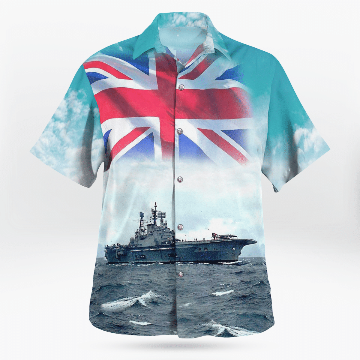 Royal Navy HMS Ark Royal R09 Audacious-class Aircraft Carrier Hawaiian Shirt 3 Royal Navy HMS Ark Royal R09 Audacious-class Aircraft Carrier Hawaiian Shirt word3