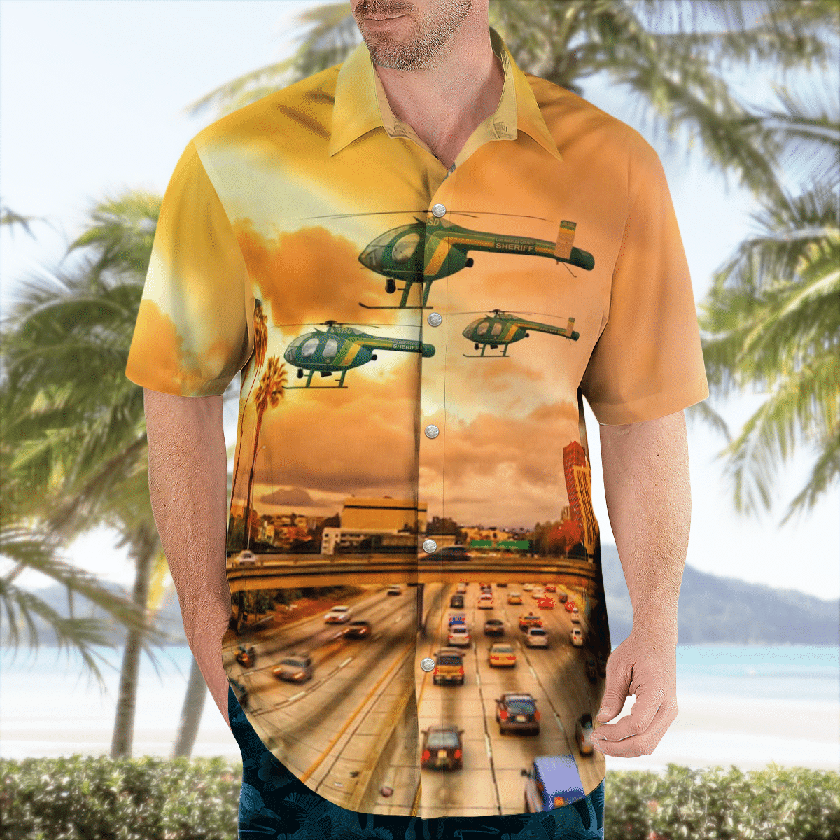 BEST California, Los Angeles County Sheriff Department MD520N NOTAR 3D Aloha Shirt 4 BEST California, Los Angeles County Sheriff Department MD520N NOTAR 3D Aloha Shirt word1