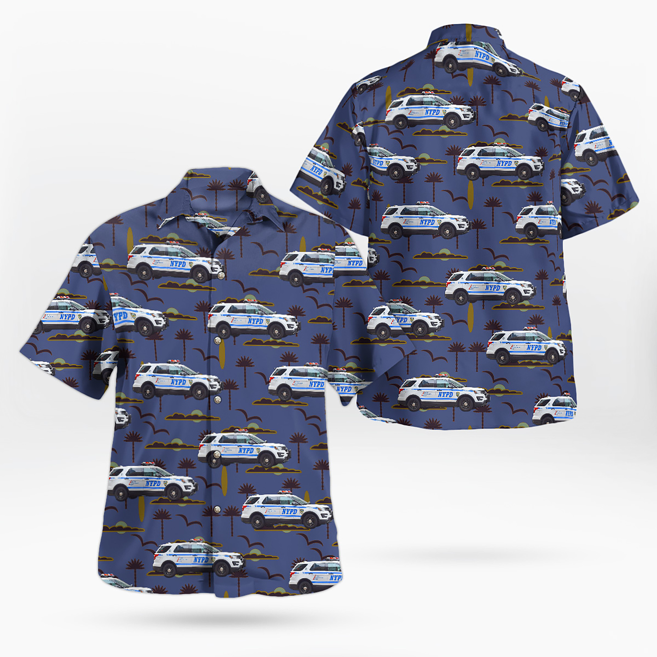 New York City Police Department NYPD Ford Explorer Special Service Vehicle Hawaiian Shirt 9 New York City Police Department NYPD Ford Explorer Special Service Vehicle Hawaiian Shirt word3