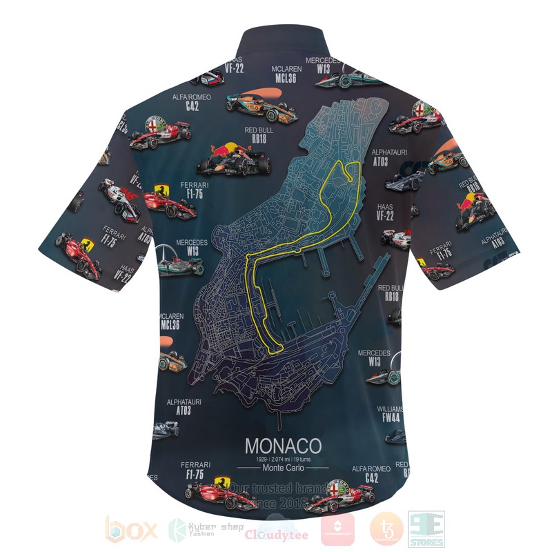 BEST 2022 Formula 1 Teams Monaco 3D Aloha Shirt 1 2022 Formula 1 Teams Monaco Hawaiian Shirt