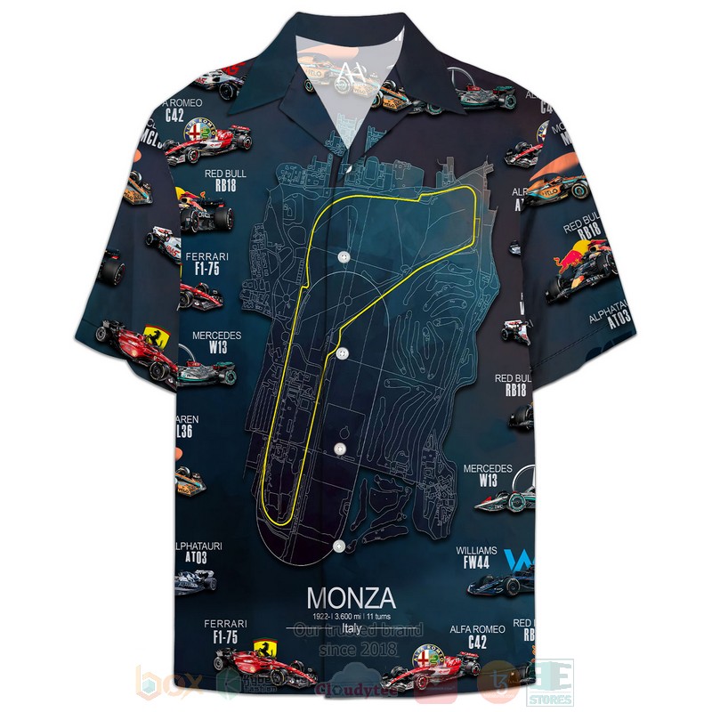 BEST 2022 Formula 1 Teams Monza Italy 3D Aloha Shirt 1 2022 Formula 1 Teams Monza Italy Hawaiian Shirt