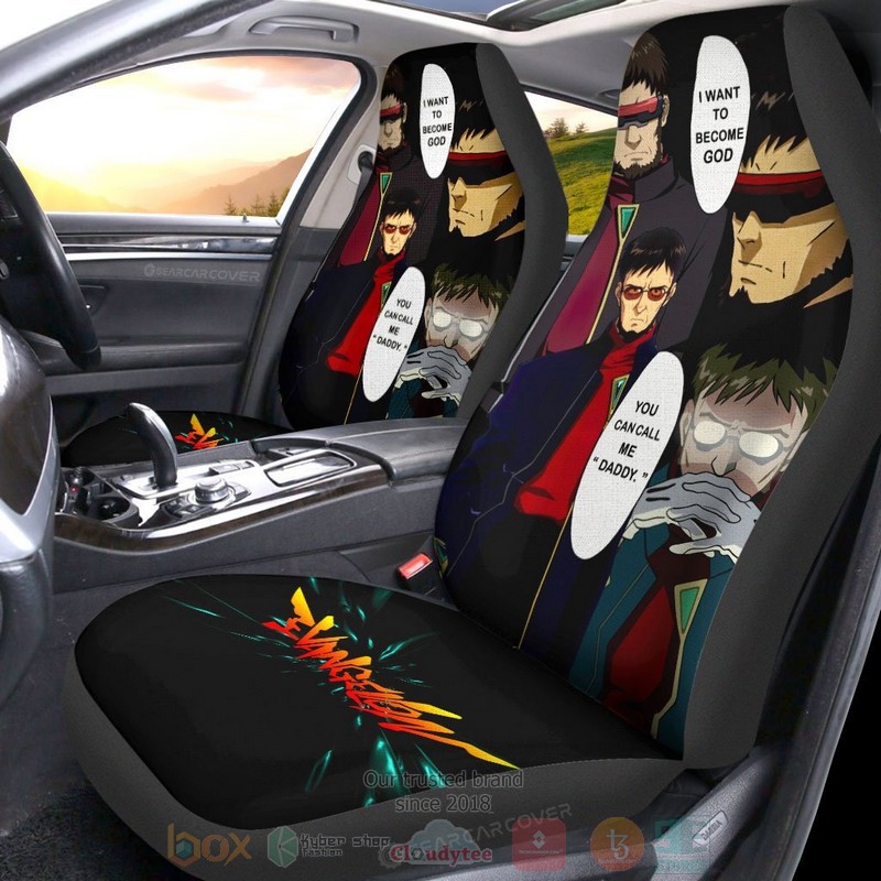 Gendo Ikari Neon Genesis Evangelion Anime Car Seat Cover 1