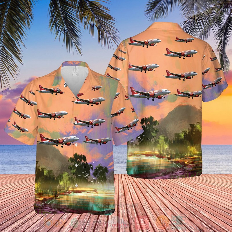 UK Airlines easyJet Airbus A319 100 Hawaiian Shirt