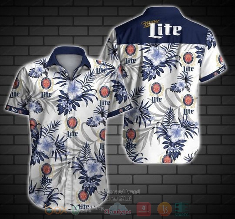 BEST Miller Lite All Over Print Tropical Shirt 1 Miller Lite Short Sleeve Hawaiian Shirt
