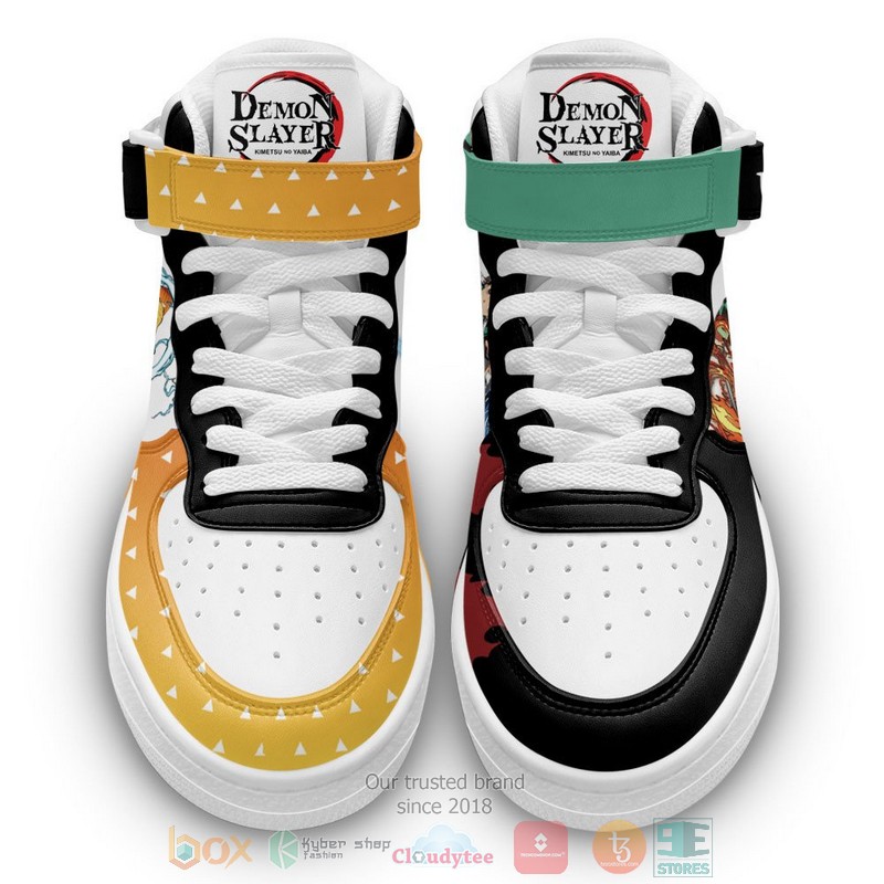 Tanjiro and Zenitsu Anime Demon Slayer High Air Force Shoes 1