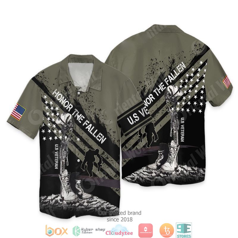 4th Of July Independence Day Memorial Day Veteran Honor The Fallen Short Sleeve Hawaiian Shirt
