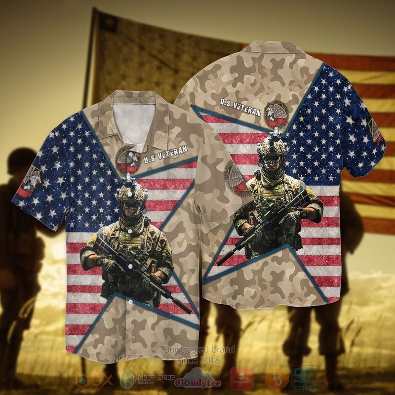 4th Of July Independence Day Memorial Day Veteran Short Sleeve Hawaiian Shirt