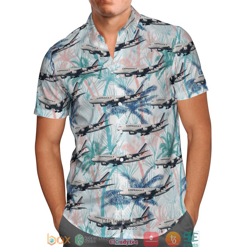 Air France Airbus A380 Limited Hawaiian Shirt 2 Air France Airbus A380 Limited Hawaiian Shirt word3
