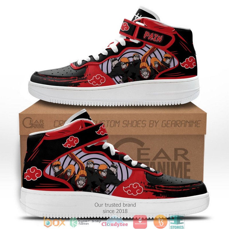 6 Paths of Pain Anime Akatsuki High Air Force Shoes