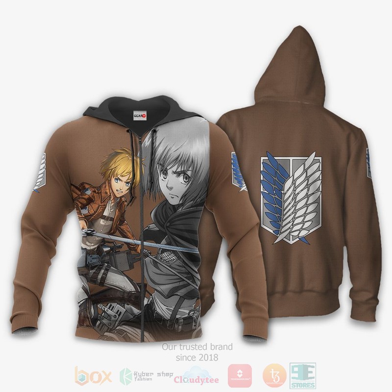 BEST Anime AOT Armin Arlert Attack On Titan All Over Print Hoodie-Bomber Jacket 1 AOT Armin Arlert Attack On Titan Anime 3D Hoodie Bomber Jacket