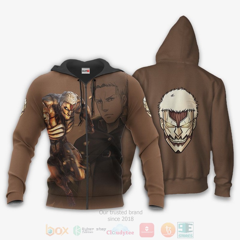 BEST Anime AOT Armored Titan Attack On Titan All Over Print Hoodie-Bomber Jacket 12 AOT Armored Titan Attack On Titan Anime 3D Hoodie Bomber Jacket