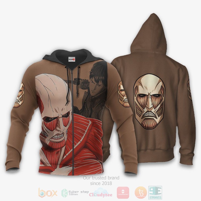 AOT Giant Titan Attack On Titan Anime 3D Hoodie Bomber Jacket