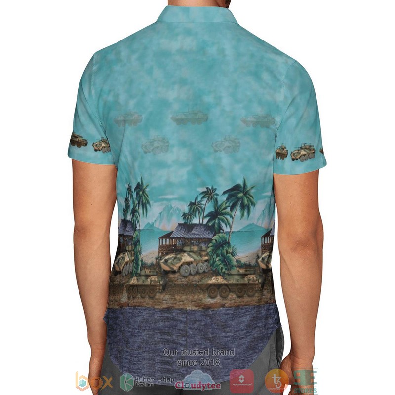 NEW ASLAV Australian Army palm tree Hawaii Shirt, Shorts 3 ASLAV Australian Army palm tree Hawaiian Shirt Shorts 1 2