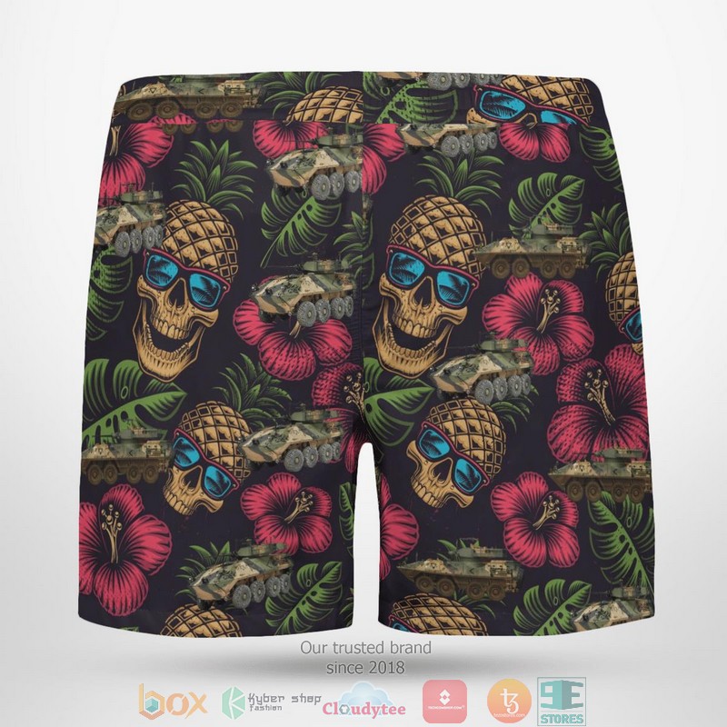 NEW ASLAV Australian Army pineapple black Hawaii Shirt, Shorts 4 ASLAV Australian Army pineapple black Hawaiian Shirt Shorts 1 2 3