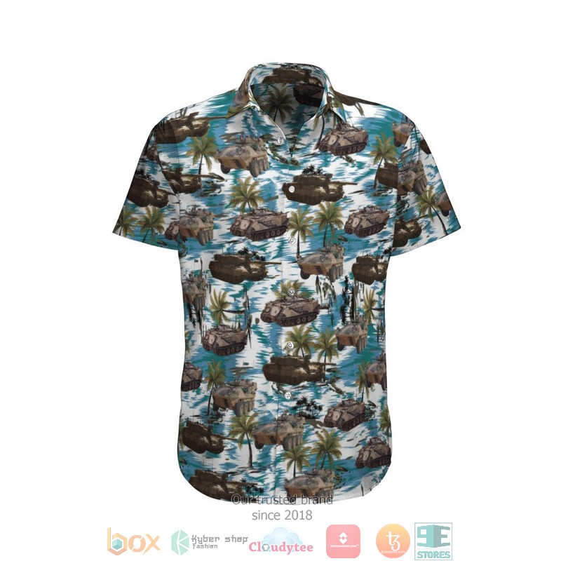 ASLAV and Leopard Blue Hawaiian Shirt