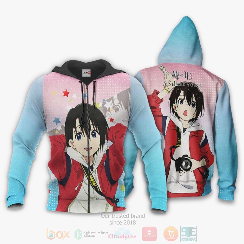 A Silent Voice Yuzuru Nishimiya Anime Stores 3D Hoodie Bomber Jacket