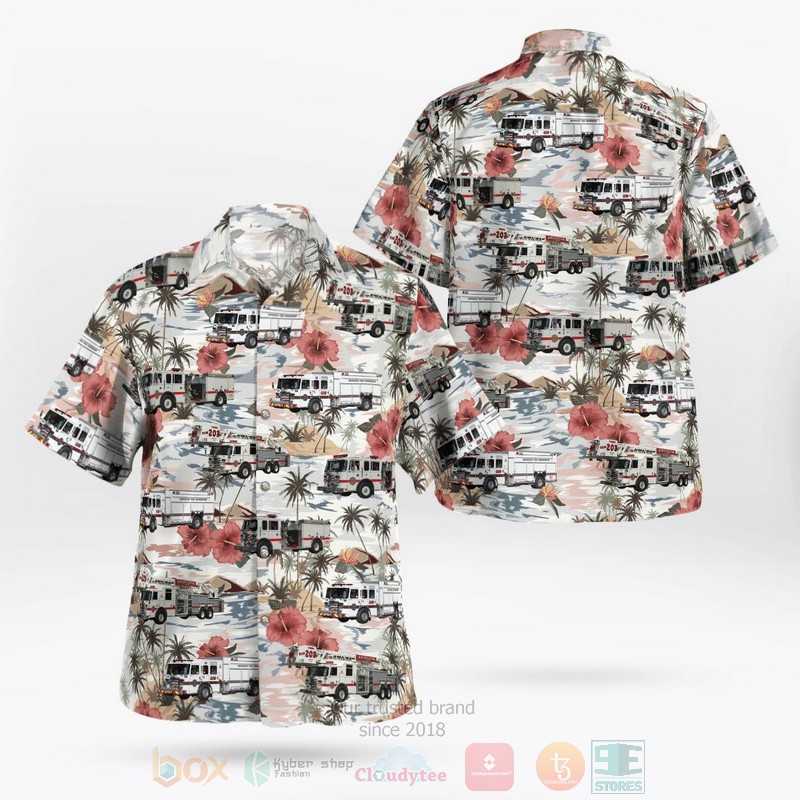 BEST Abingdon, Virginia Fire Department 3D Aloha Shirt word2