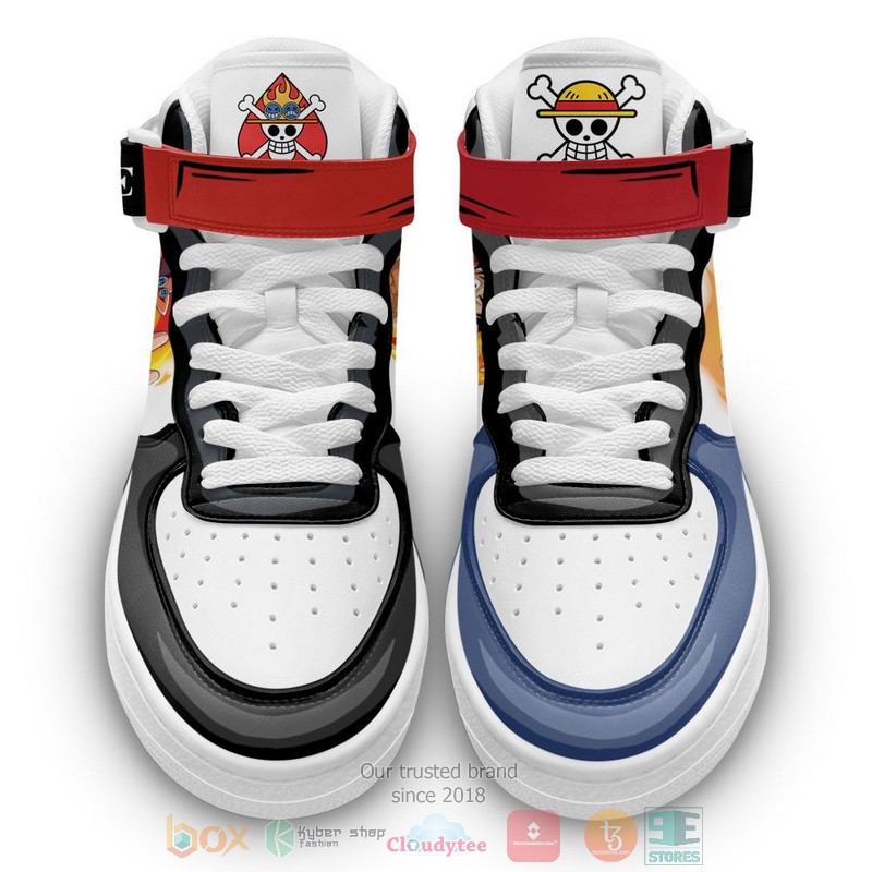 Ace and Luffy One Piece Anime High Air Force Shoes 1