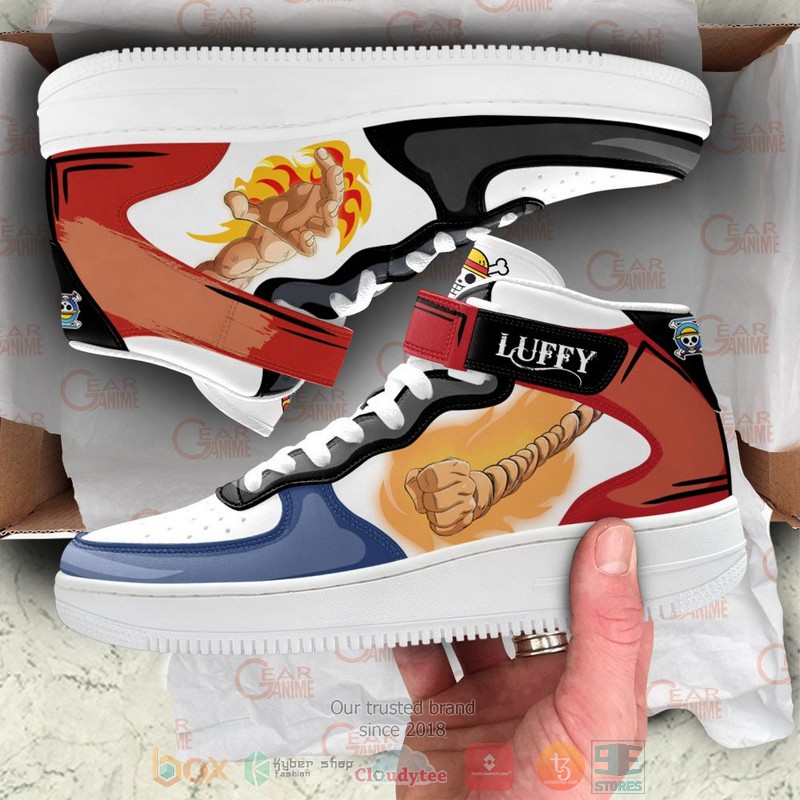 Ace and Luffy One Piece Anime High Air Force Shoes 1 2 3