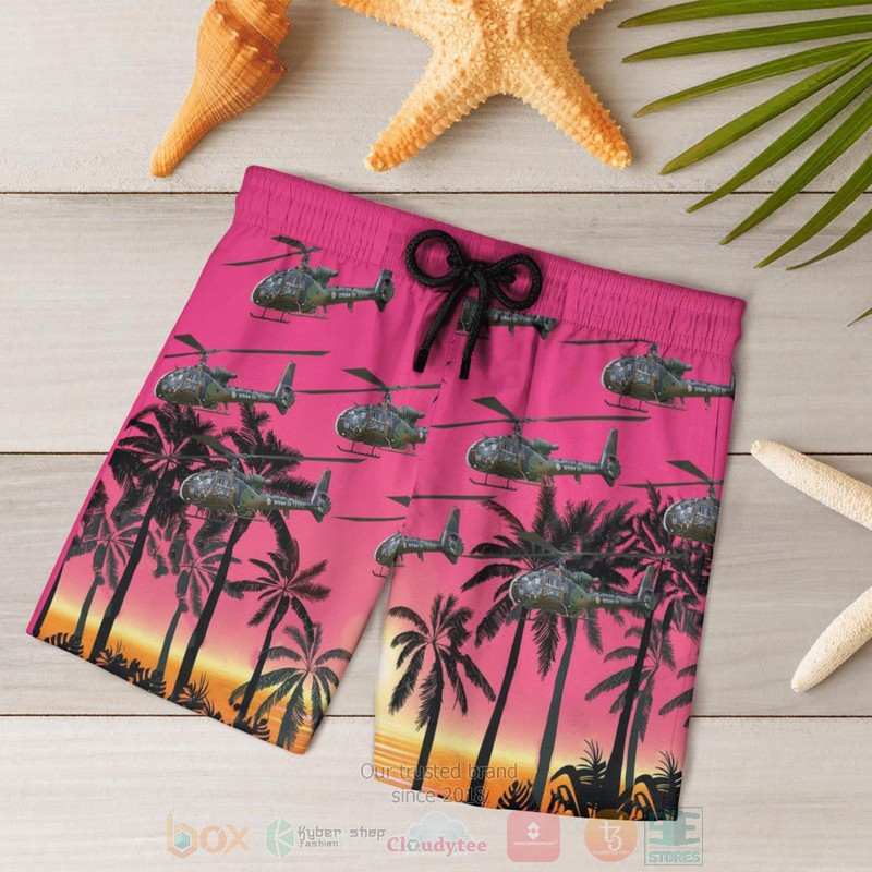 Aerospatiale Gazelle French Army Hawaiian Shirt Short 1 2 3 4 5 6