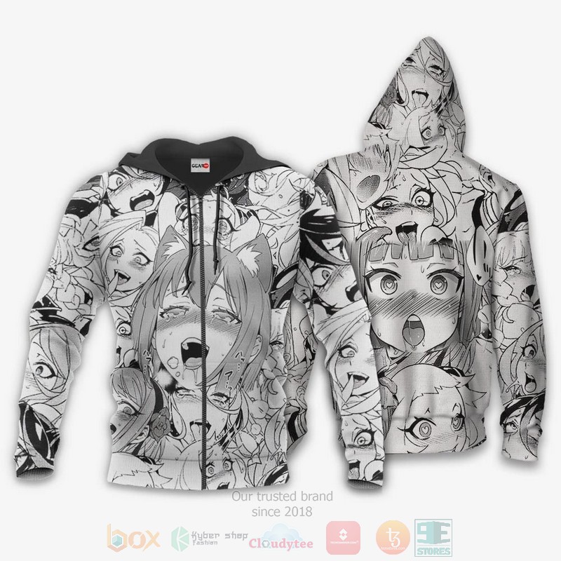 BEST Anime Ahegao Custom Girls For Otaku Fans All Over Print Hoodie-Bomber Jacket 8 Ahegao Custom Anime Girls For Otaku Fans 3D Hoodie Bomber Jacket