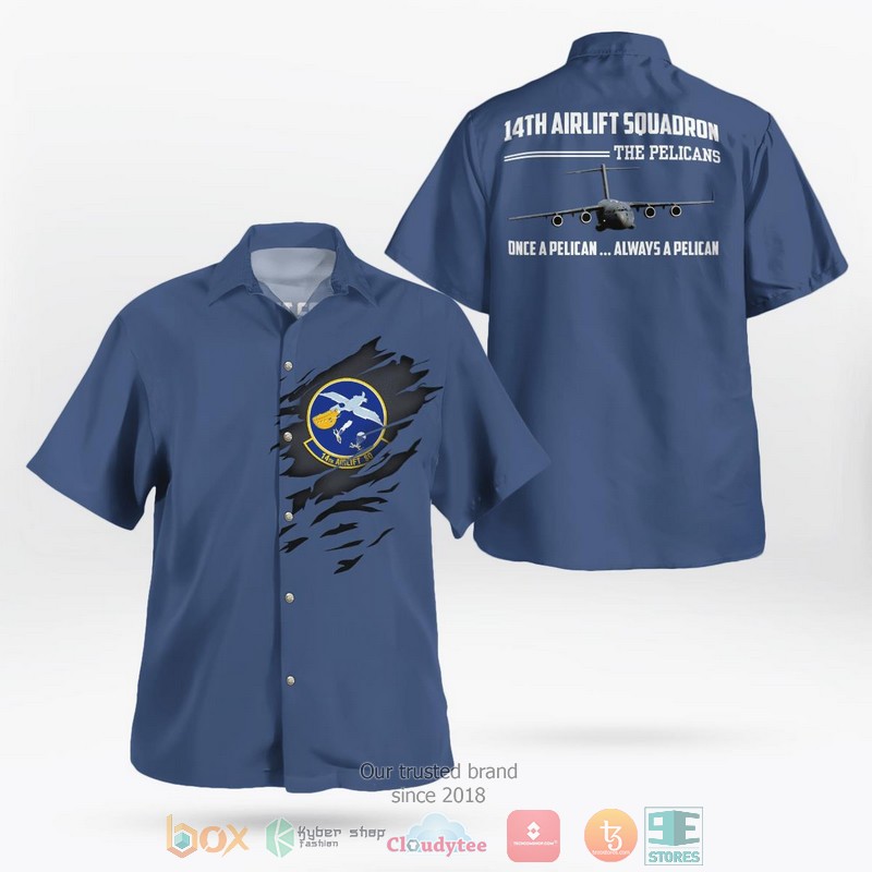 Air Force 14th Airlift Squadron C-17 Globemaster III Hawaiian Shirt 9 Air Force 14th Airlift Squadron C-17 Globemaster III Hawaiian Shirt word3