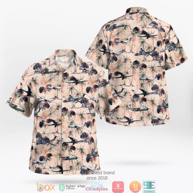 Air Force Aircraft Lockheed C-141B Starlifter Hawaiian Shirt word1