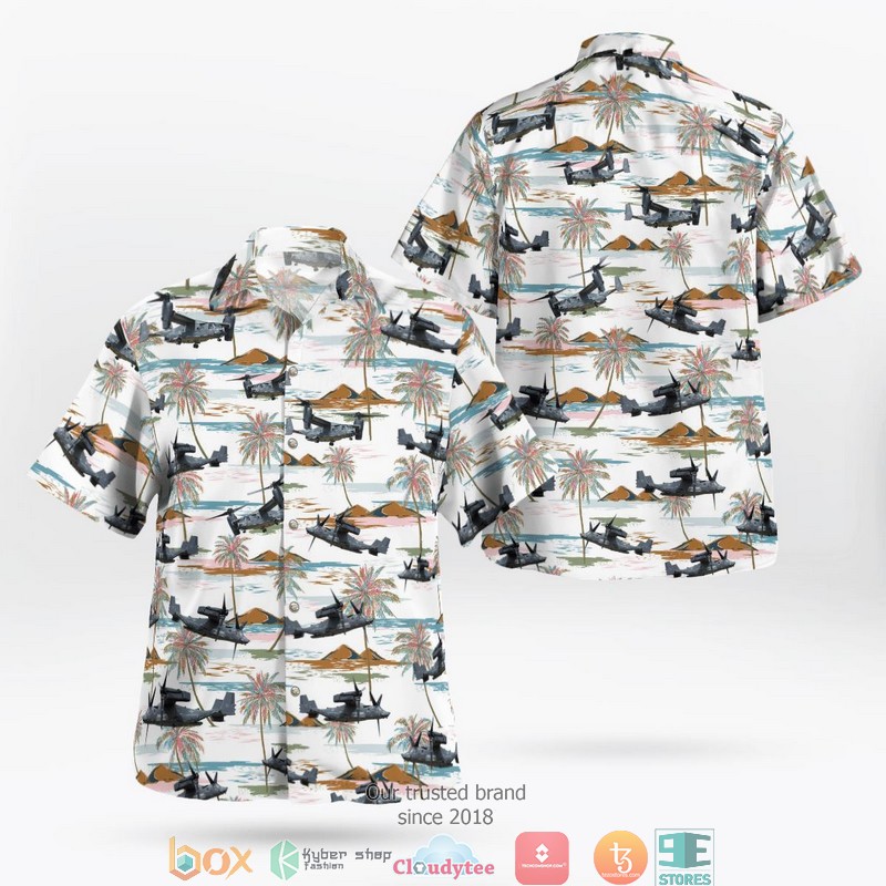 Air Force Bell Boeing V-22 Osprey Hawaiian Shirt word2