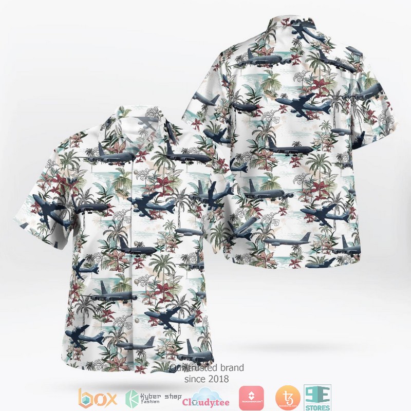 Air Force Boeing KC-135R Hawaiian Shirt word1