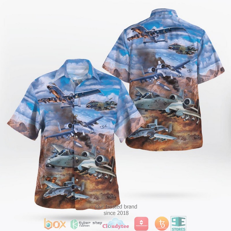 Air Force Fairchild Republic A-10 Thunderbolt II Hawaiian Shirt word2
