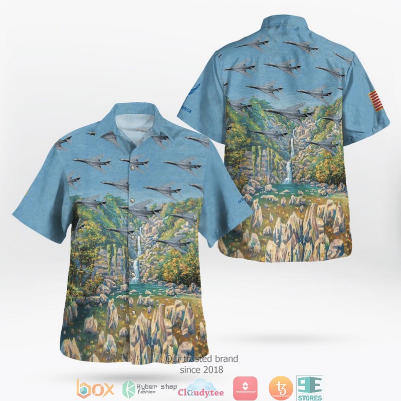 Air Force Rockwell B-1 Lancer Hawaiian Shirt 1 Air Force Rockwell B-1 Lancer Hawaiian Shirt word2