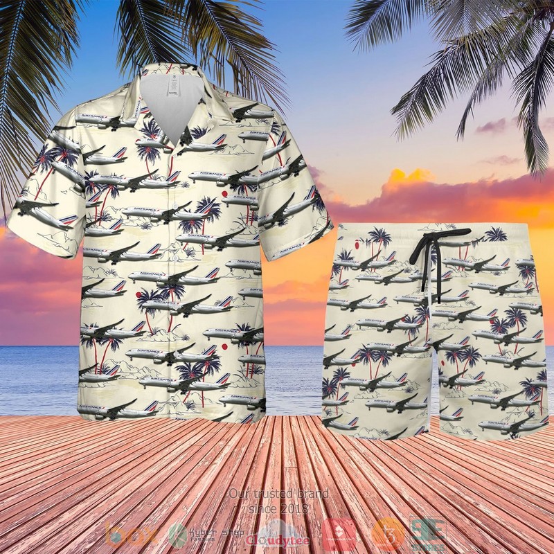 Air France Airbus A350 941 white Hawaiian Shirt Shorts